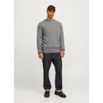 Jack & Jones Bisiklet Yaka Relaxed Gri Erkek Kazak 12257854_RDDBROOKS KNIT CREW NECK L