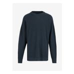 Jack & Jones Bisiklet Yaka Relaxed Koyu Gri Erkek Kazak 12261771_JORSCOTT KNIT CREW NECK