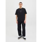 Jack & Jones Bisiklet Yaka Siyah Erkek T-Shirt 12282892_JORNORREBRO Emb Tee Ss Cre - XL