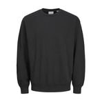 JACK & JONES Bisiklet Yaka Siyah Sweatshirt, L, 12257853, Black, erkek