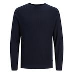 Jack & Jones Bisiklet Yaka Standart Lacivert Erkek Kazak 12240711_JPRBLAANDERSON Knıt Struct - 2XL