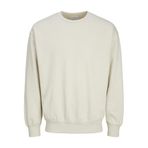 Jack & Jones Bisiklet Yaka Sweatshirt, S, 12257853, Moonbeam, Erkek