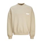 Jack & Jones Bisiklet Yaka Sweatshirt, S, 5003178419, Bej, erkek