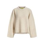 JACK & JONES Bisiklet Yaka Triko Kazak, M, 12255358, Fog, Kadın