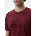 Jack & Jones Bordo Erkek Regular Fit Logo Baskılı T-Shirt 12307780 Jcotone Tee Crw Neck BSS26 - M
