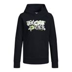 JACK & JONES Boy kapüşonlu sweatshirt logolu kapüşonlu kazak Junior, Siyah, 152
