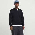 Jack & Jones Bradley Erkek Siyah Polo Sweatshirt (12278586-B)