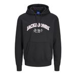 Jack Jones Bronx Arch Bıg Kapişonlu Erkek Sweat 12267584 Siyah XXL