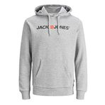 Jack & Jones BS000086 Jjecorp Açık Gri Melanj Erkek Sweatshirt