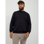 Jack & Jones Büyük Beden Bisiklet Yaka Sweatshirt Siyah Polyester Erkek Outdoor Kullanım İçin Rahat Fit - 4XL