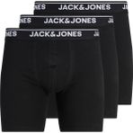 Jack & Jones Büyük Beden Düz Renk 3'lü Boxer Paketi - Henry - 001-Siyah - 4XL