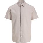 Jack & Jones Büyük Beden Kisa Kollu Gömlek - Breeze - 07-Bej - 3XL