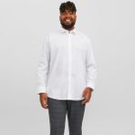 Jack & Jones Büyük Beden Uzun Kollu Gömlek - Joe - 001 - Beyaz - 3XL