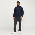 Jack & Jones Büyük Beden Uzun Kollu Gömlek - Joe - 01L-Lacivert - 3XL