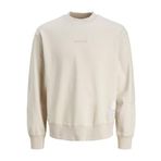 Jack & Jones Core Jcoprjct Sweat Crew Neck AW23 Kırık Beyaz Erkek Sweatshirt