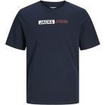 Jack Jones Corp Logo Play Plus Erkek Tişört 12243630 - Lacivert - 2XL