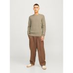 Jack & Jones Dik Yaka Fitted Kahve Erkek Kazak 12257771_JJEPERFECT Knıt Crew Neck - XL