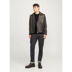 Jack & Jones Dik Yaka Fitted Siyah Erkek Kazak 12257771_JJEPERFECT Knıt Crew Neck - 2XL