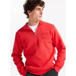 Jack & Jones Dik Yaka Sweatshırt, S, 5003317735, Kırmızı, erkek