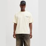 Jack & Jones Dust Script Erkek Krem Tişört (12292982-STCN)