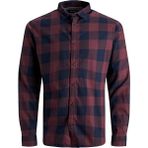 Jack & Jones Ekoseli Erkek Gömlek 12181602 - Bordo - 2XL