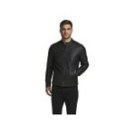 Jack & Jones Erkek 12182461 Uzun Kol Suni Deri Ceket Siyah Renk Düz Desen Günlük Kullanım İçin - XS