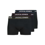Jack Jones Erkek 3 Lü Siyah Renkli Kemer Pamuklu Boxer 12286183