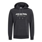 Jack & Jones erkek Alvis Sweatshirt, Siyah/beyaz, S