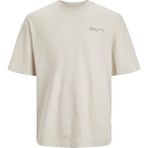 Jack & Jones Erkek Arkası Baskılı Tişört 12238969 - Bej - XXL