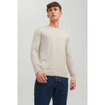 Jack & Jones Erkek Basic Krem Ince Triko Kazak - 12208364 - 2XL