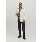 JACK & JONES Erkek Bej Parka Mont, Kapüşonlu, Çift Cepli, 2XL