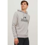 Jack & Jones Erkek Beware Baskılı Kapüşonlu Sweatshirt 12244219 Bej