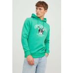 Jack & Jones Erkek Beware Baskılı Kapüşonlu Sweatshirt 12244219 Yeşil