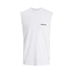 Jack & Jones Erkek Beyaz Jcounion Print Tank Top Sn T-shirt 12273446-Brightwhi