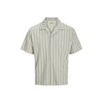 Jack & Jones Erkek Beyaz Jprbluleo Ss Shirt Gömlek 12275085-Clouddanc