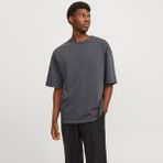 Jack & Jones Erkek Bisiklet Yaka Düz Renk Tişört - Charge - 00 Gri
