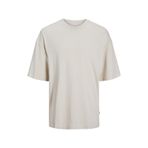 Jack & Jones Erkek Bisiklet Yaka Düz Renk Tisört - Charge 12259975 Moonbeam Siyah