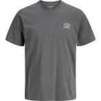Jack & Jones Erkek Bisiklet Yaka Gögüs Baskili Tisört - Noge - 0-Gri