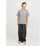 Jack & Jones Erkek Bisiklet Yaka, Kısa Kollu, Logo Baskılı T-Shirt, Ultimate Grey, 2XL