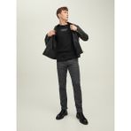 Jack & Jones Erkek Bisiklet Yaka Logo Baskili Tisört - Bluarchie - Siyah - XL