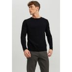 Jack & Jones Erkek Bisiklet Yaka Siyah Triko Kazak - 12208364 - 2XL