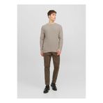 Jack & Jones Erkek Bisiklet Yaka, Standart Kalıp, Uzun Kollu Kazak, Taş