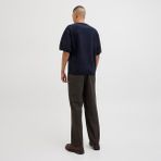 Jack & Jones Erkek Bisiklet Yaka Triko Tisört - Bradfort - 010-Lacivert - M