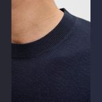Jack & Jones Erkek Bisiklet Yaka Triko Tisört - Bradfort - 010-Lacivert - XL