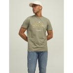 Jack & Jones Erkek Bisiklet Yaka Yazılı Tişört 12214520 - Yeşil