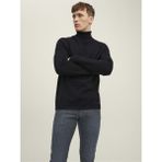 Jack & Jones Erkek Boğazlı Kazak Jjehıll Knıt Roll Neck Noos - M - Siyah