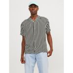 Jack & Jones Erkek Çizgili Kisa Kollu Gömlek - Luke - XL - Beyaz