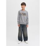 Jack & Jones Erkek Çocuk Baskılı Sweatshirt, Gri, 10 Yaş