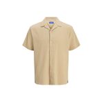 Jack & Jones Erkek Çocuk Bej Kısa Kollu Gömlek 8 Yaş Beden JORLUKE CRINKLE SS JNR Modeli