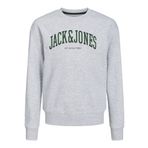 JACK & JONES Erkek Çocuk Jjejosh Sweat Bisiklet Yaka Noos Jnr Sweatshirt, Beyaz Melanj, 176